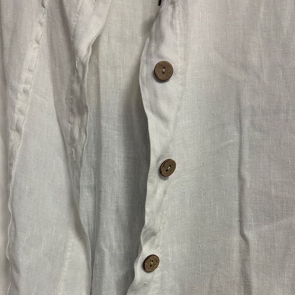 White Button-Up Short Sleeve Shirt Unbranded - Picture 2 of 5
